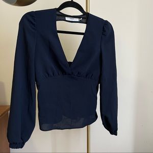 Ba&Sh Women's Blue Mwetty Back - Cutout Top